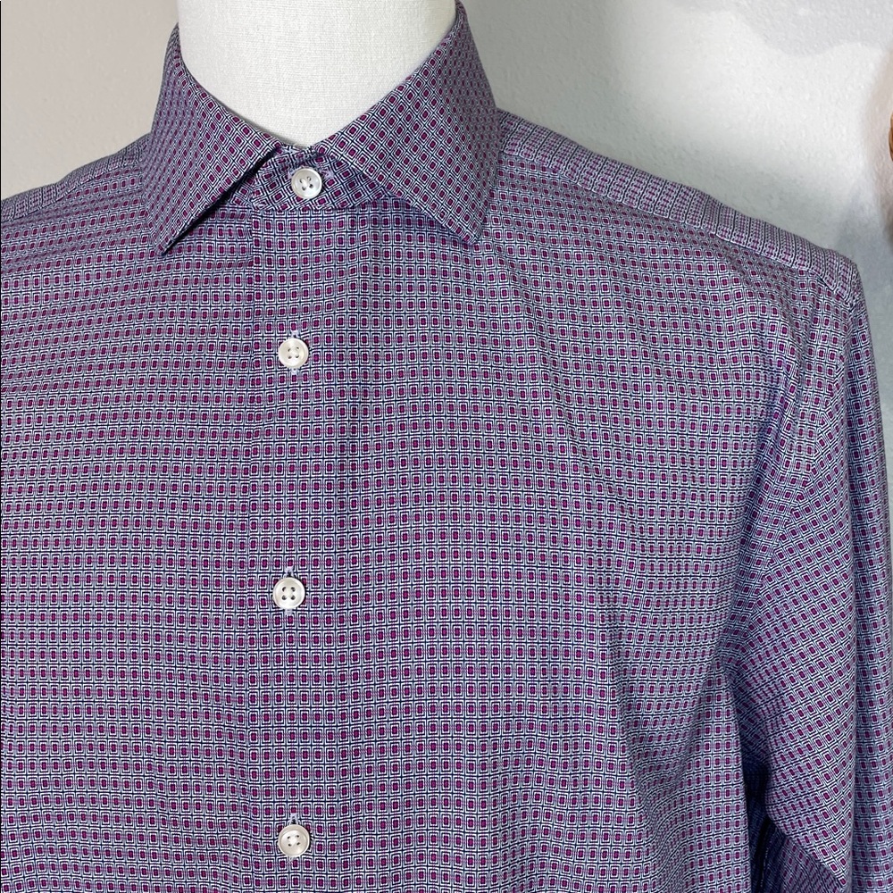 Charles Tyrwhitt Shirt Classic London Casual Preppy Business Men Size16 1/2/34in